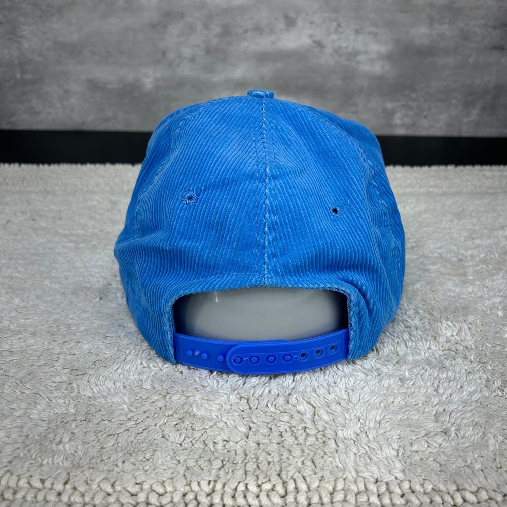90s Vintage Houston Oilers Corduroy Snapback Hat OSFA Embroidered Starline NFL - Picture 4 of 7